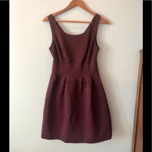 𝅺NEW York & co stretch aline burgundy dress size S